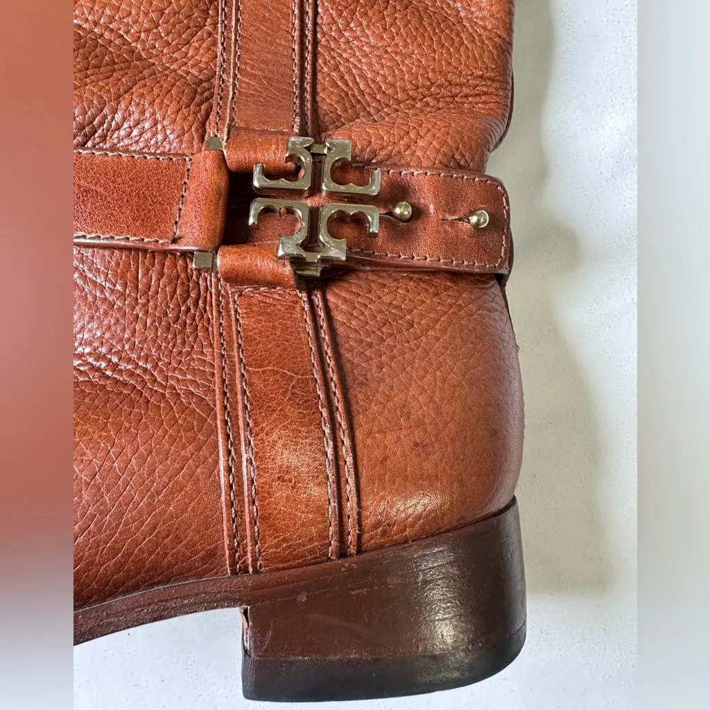 Tory Burch Brown Leather Tall Riding Boots - Image 9