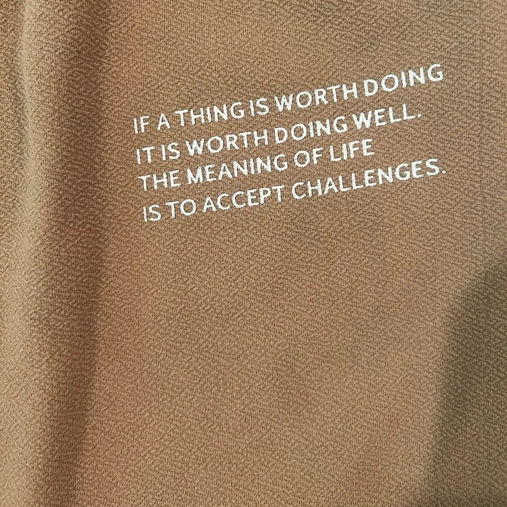 SHEIN Comfy pants with elastic waist & ankle cuff -sz L & Saying Imprint - Image 2