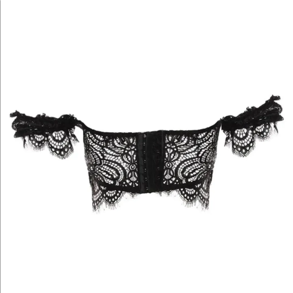 LEAU AMORA LACE BUSTIER CROP TOP Size XXL - Image 2