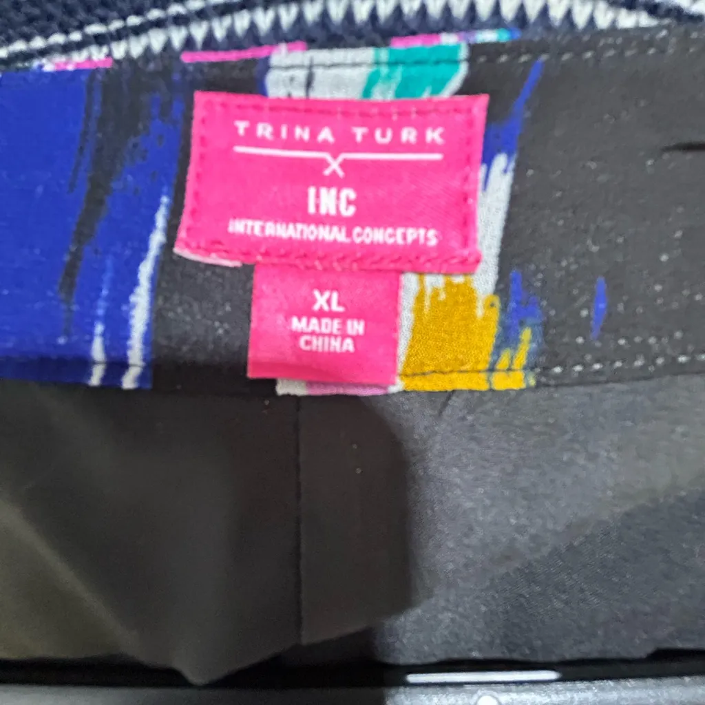 Colorful Patterned Mini Dress Black Size XL - Image 11