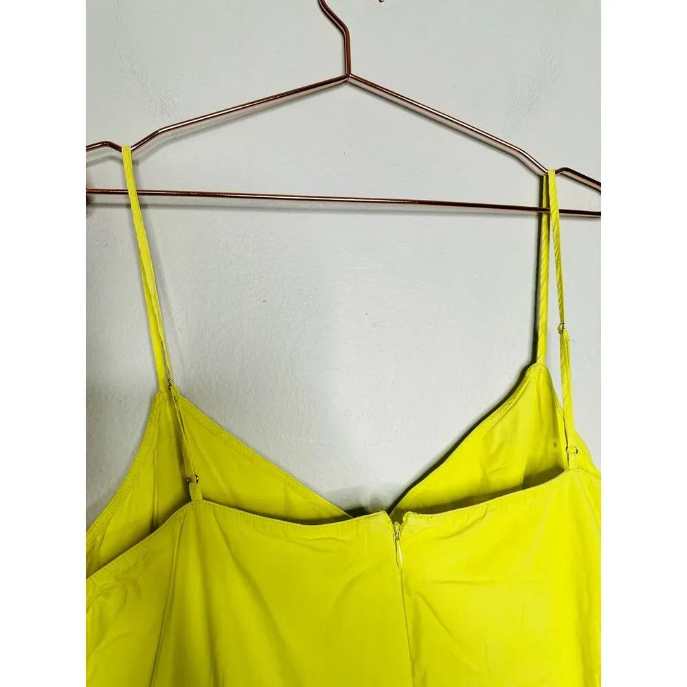 JASON WU Collective Yellow Cotton V-Neck Drawstring Waist Midi Dress size 14 - Image 13