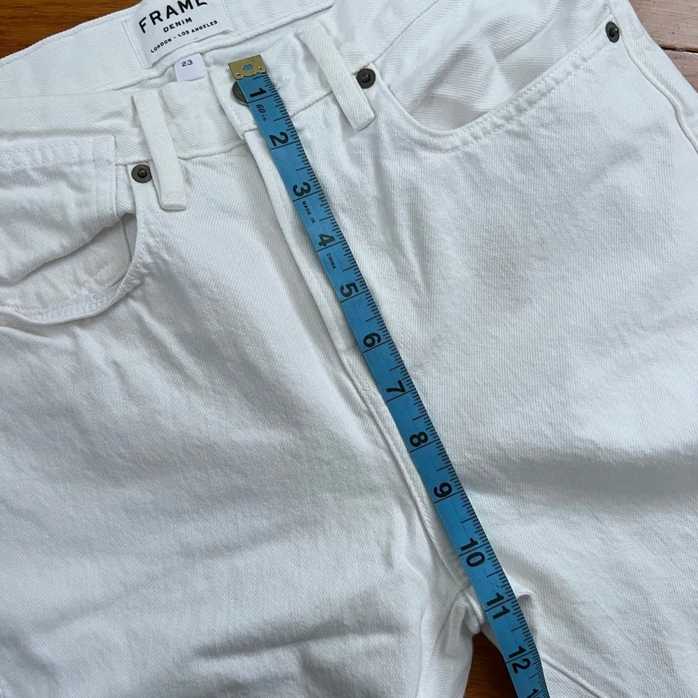 Frame Le Stevie Crop Jeans Women's White Size 23 - Image 8
