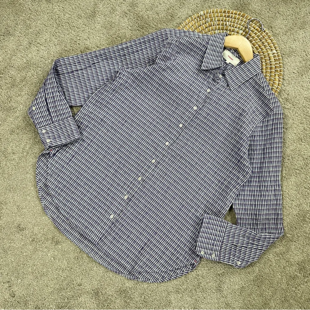 XiRENA Women’s Dawson Crinkled Button Down Shirt Longsleeve in Plaid Purple XS - Image 2