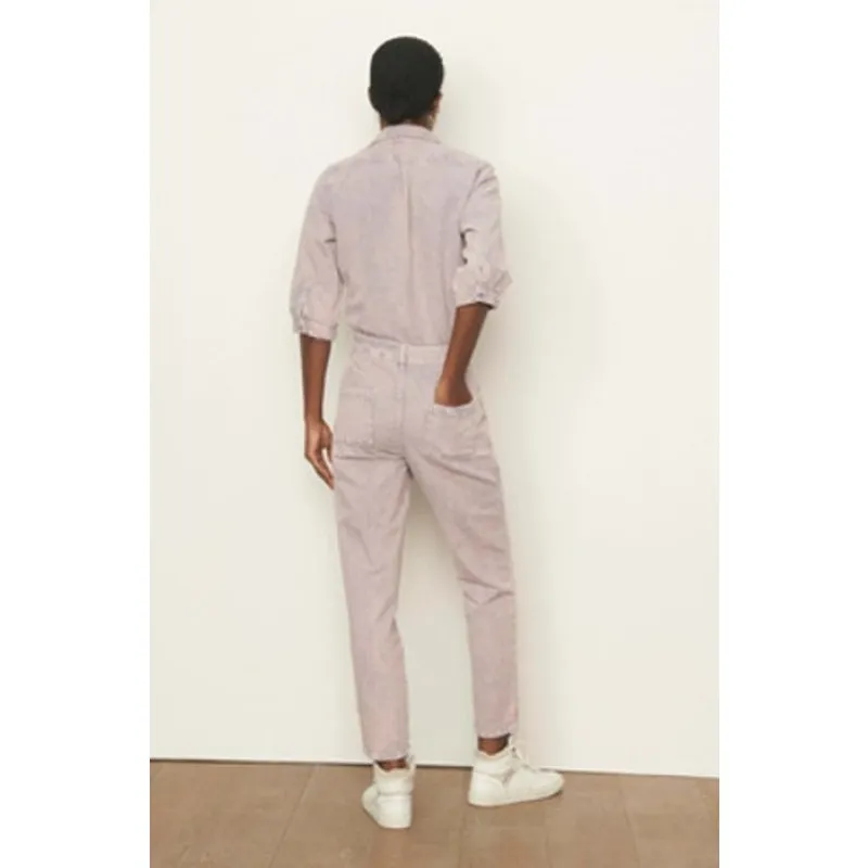 ba&sh Frida Denim Jumpsuit Faded Purple Wash Medium - Image 2