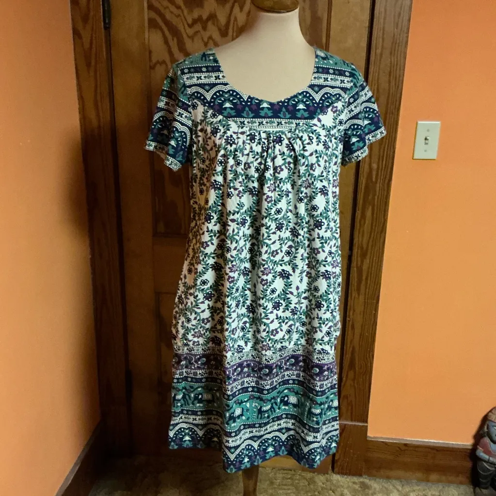 Vintage 90s Hippie Chic Floral Babydoll Dress Boho Festival - Image 7