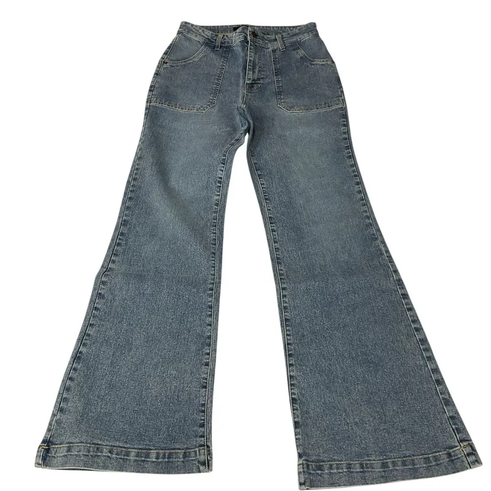 Frye Front Pocket Flare Jeans‎ Vintage Wash Blue Size 28x32 NWT Cowgirl Horses - Image 5