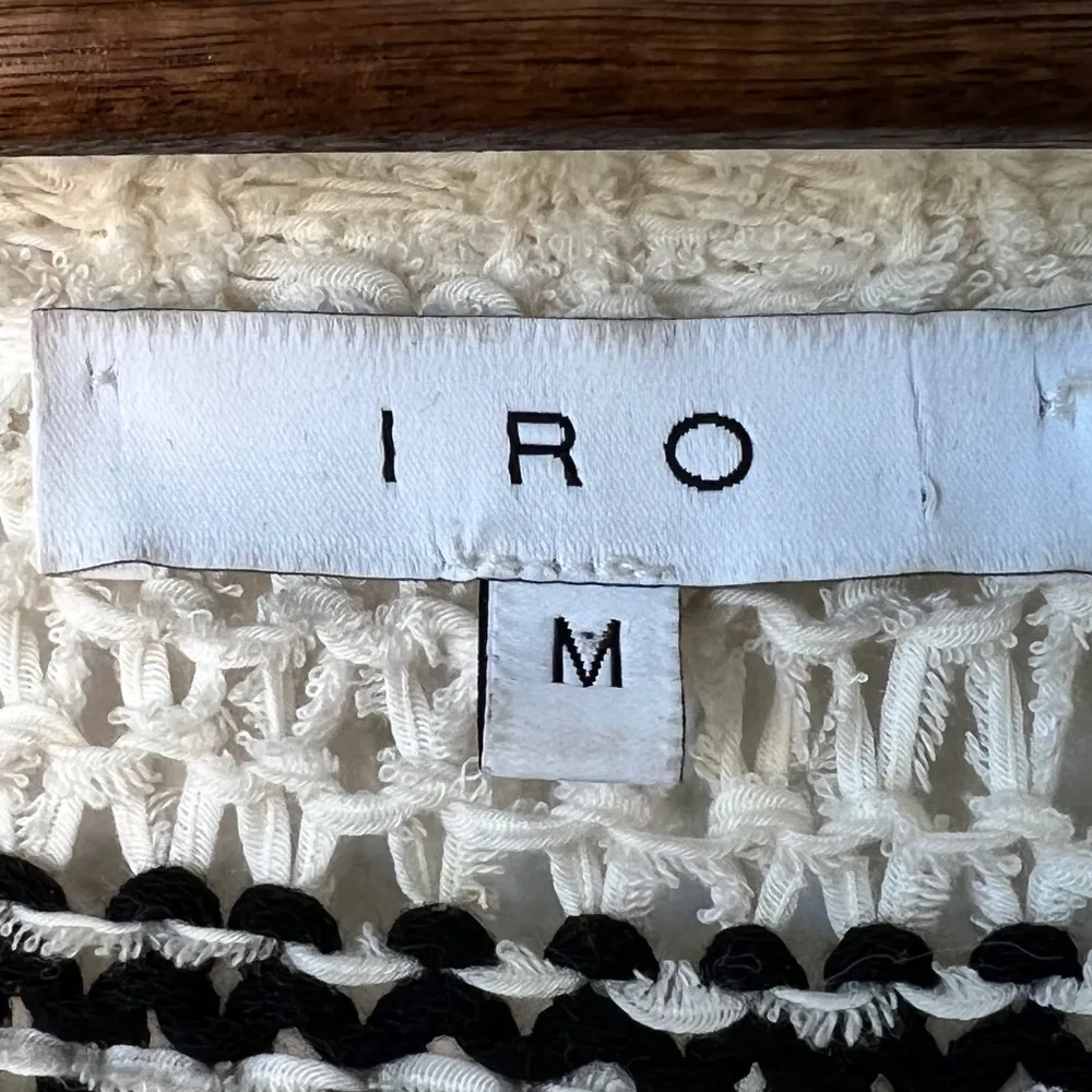 IRO Odessa Striped Black Loose White Sweater size medium - Image 8