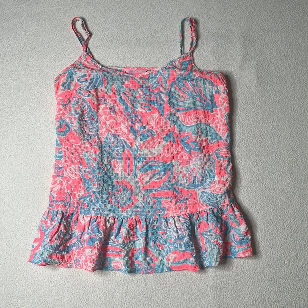Lilly Pulitzer Coral Top Pink Summer Ray Tank - Image 2