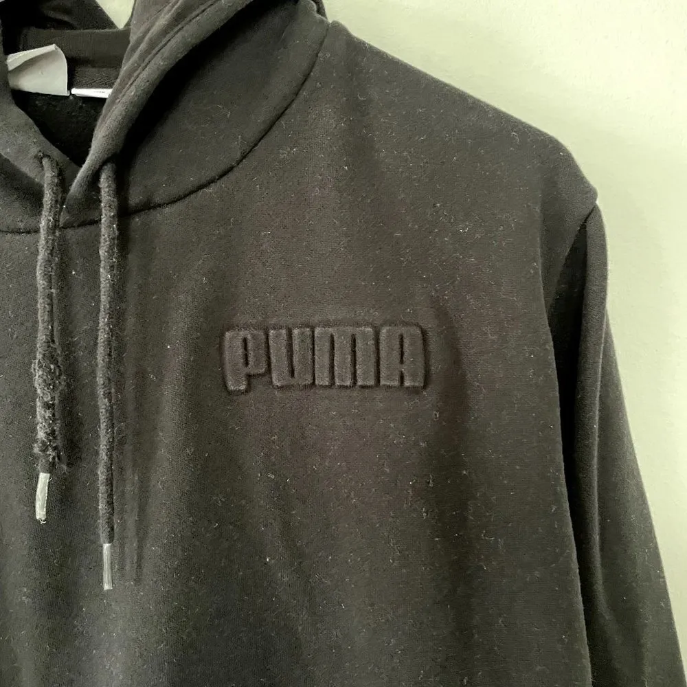 Puma black athletic sweater hoodie sweatshirt comfortable top cotton classic - Image 2