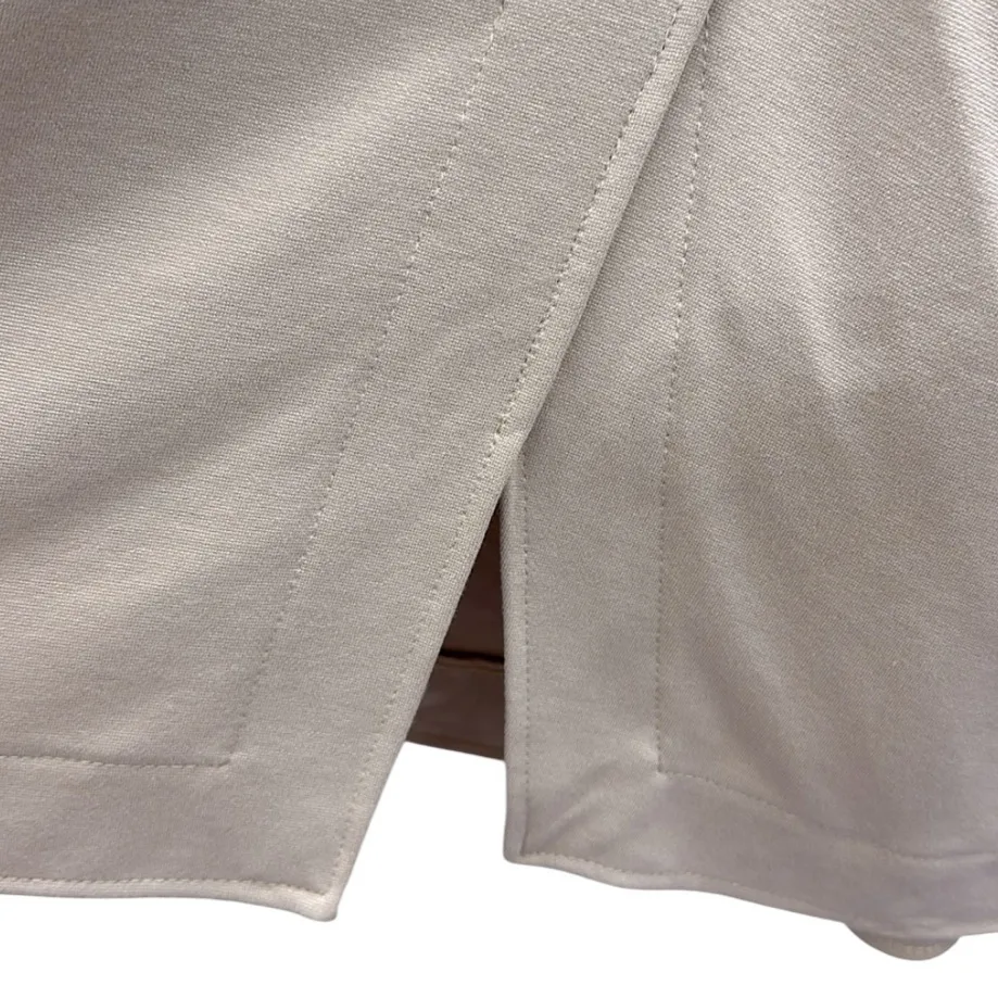 H&M Beige Wrap Over Slit Front Pull On Stretch Mini Skirt Womens XL - Image 5