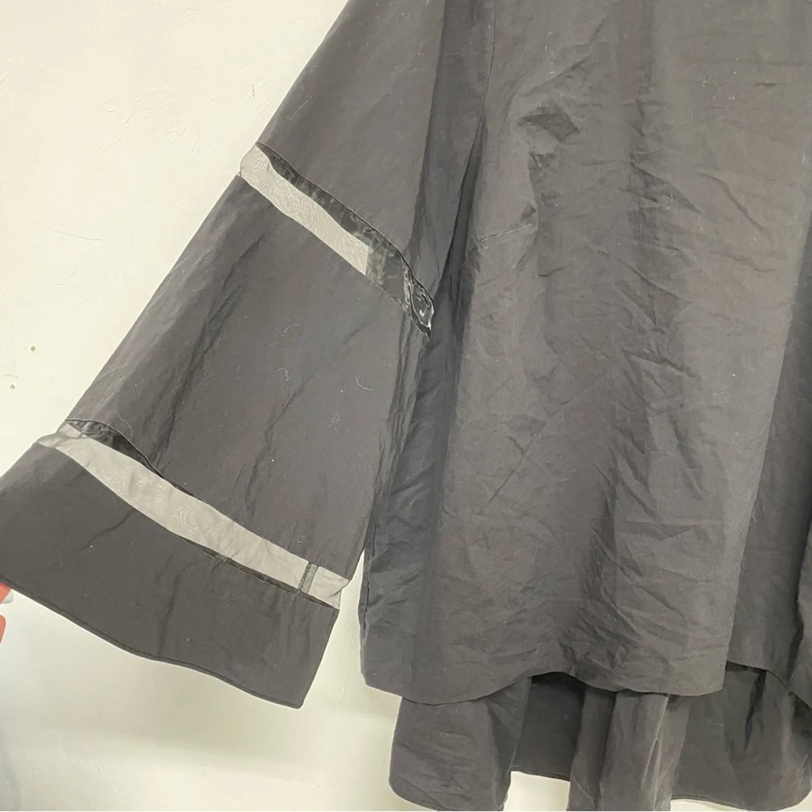 Eloquii Black Bell Sleeve Sheer Cut Outs Blouse Womens 24 Whimsigoth Shirt Top - Image 3