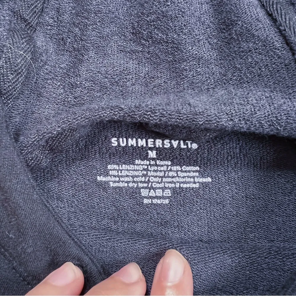 Summersalt • The Softest French Terry Cropped Hoodie black sweatshirt pullover - Image 4