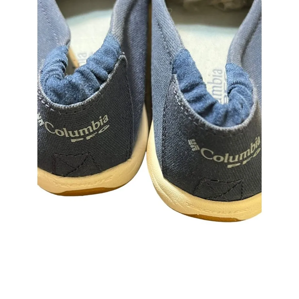 Columbia BL4611-469 Blue Delray Canvas Boat Shoes Canvas Slip On Fishing Sz 10 - Image 4