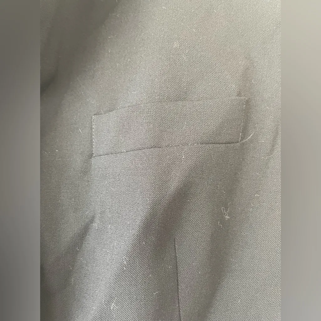 The J. Peterman Company black wool trench coat with gold accent buttons; size 6 - Image 8