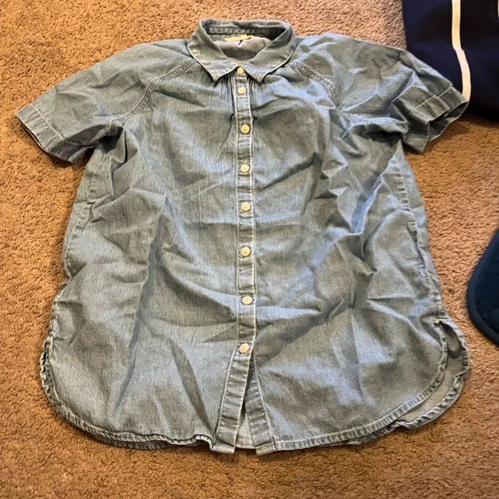 Madewell blue denim top xs - Image 6