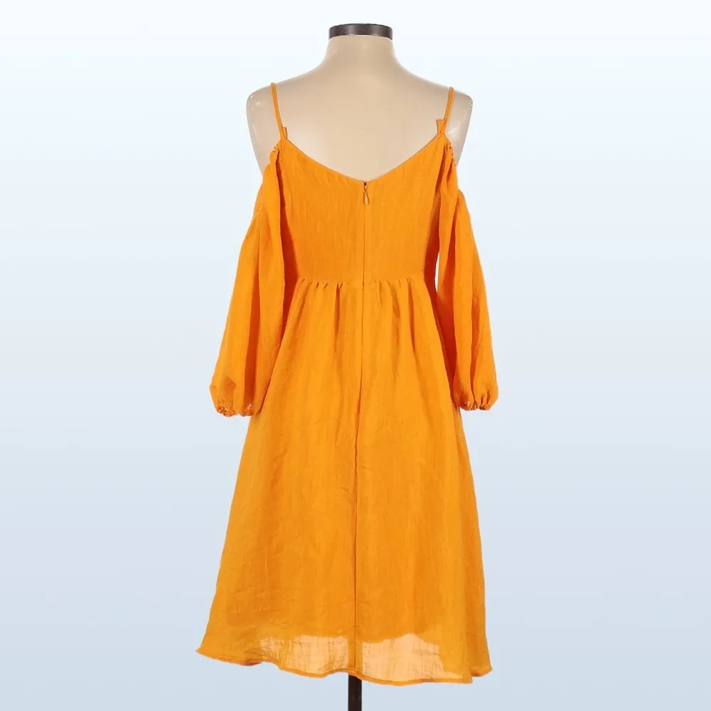 Anthropologie  Carina Mustard Yellow Flare Dress - Image 5