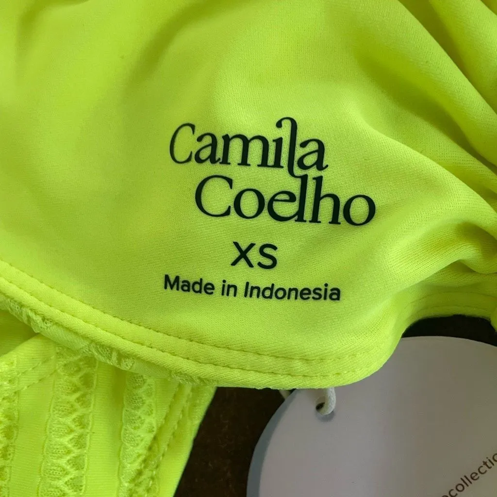 NWT Camila Coelho Sintia Bikini Neon Yellow $166 XS - Image 11