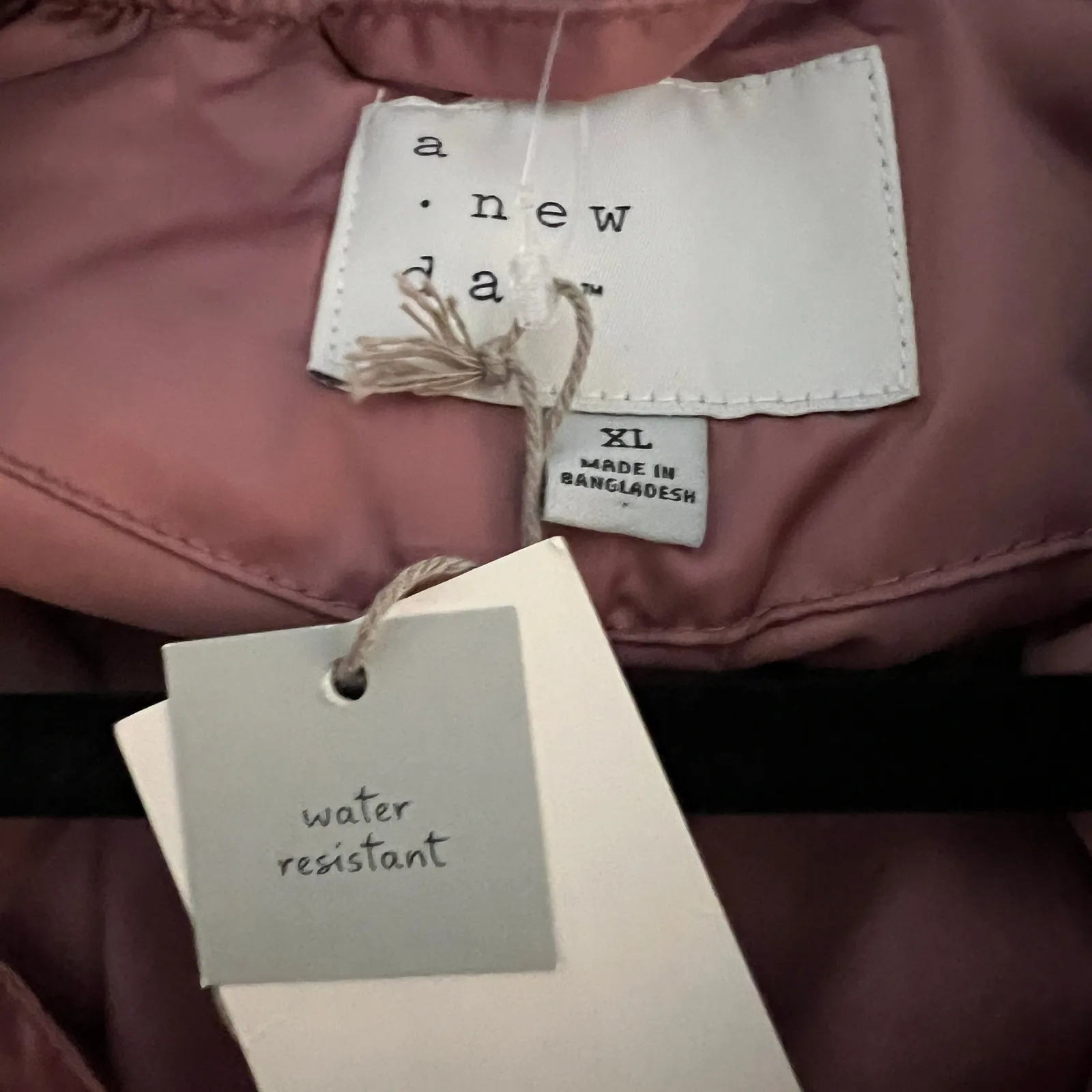 A New Day Women's Berry Pink Water Resistant Bomber Jacket - Size XL - NWT - Image 2