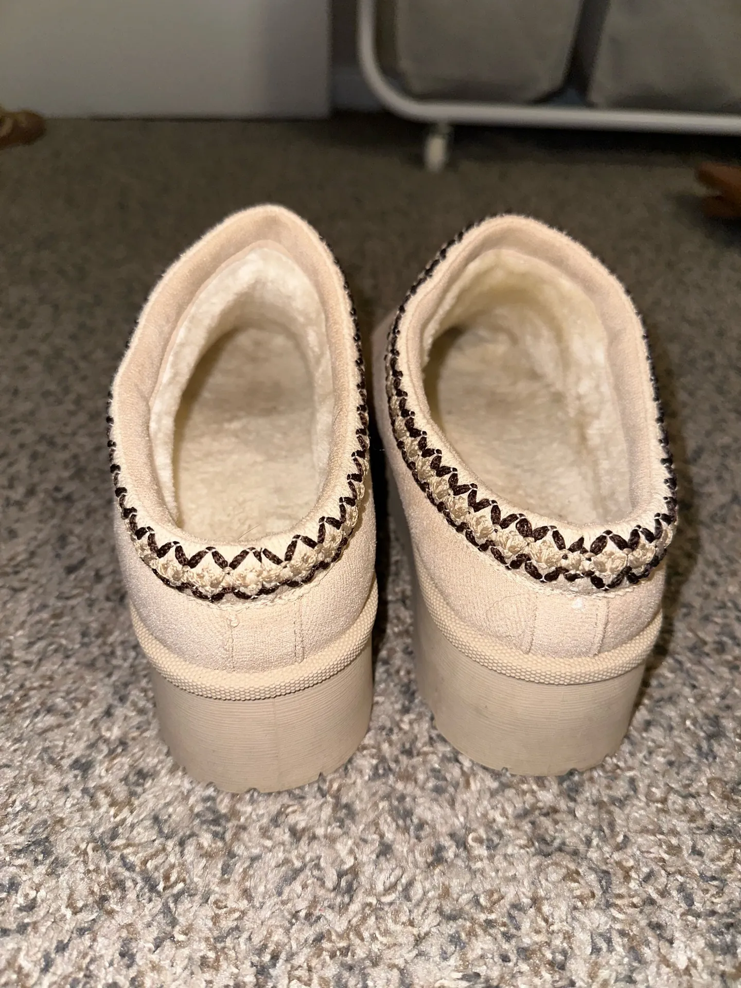 Platform Slippers Tan Size 7 - Image 4