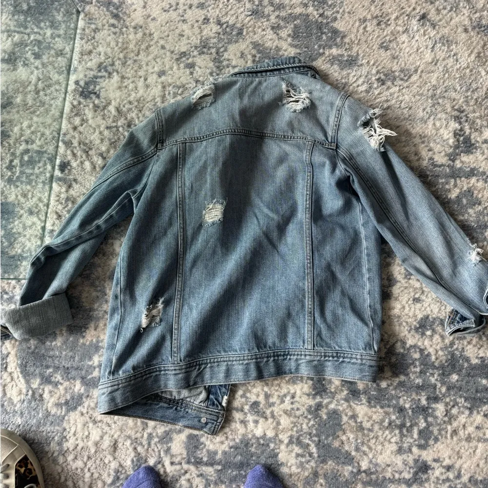 Melrose and market distressed denim jean jacket - Image 4
