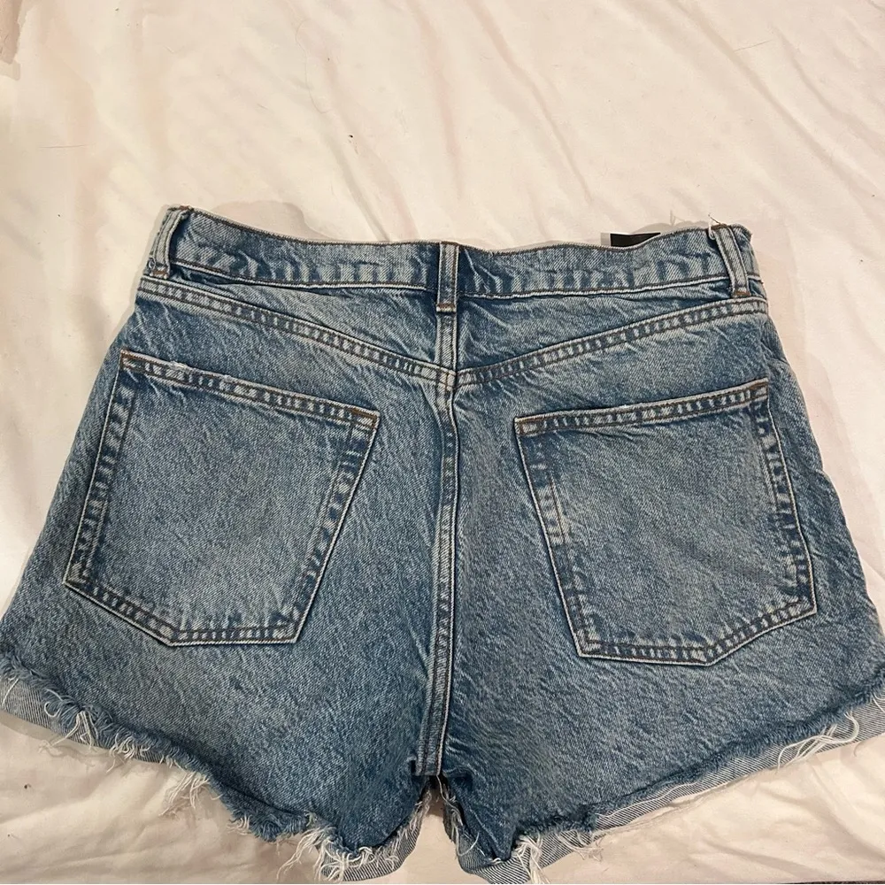 Reformation Charlie Cuffed High Rise Jean Shorts - Image 9