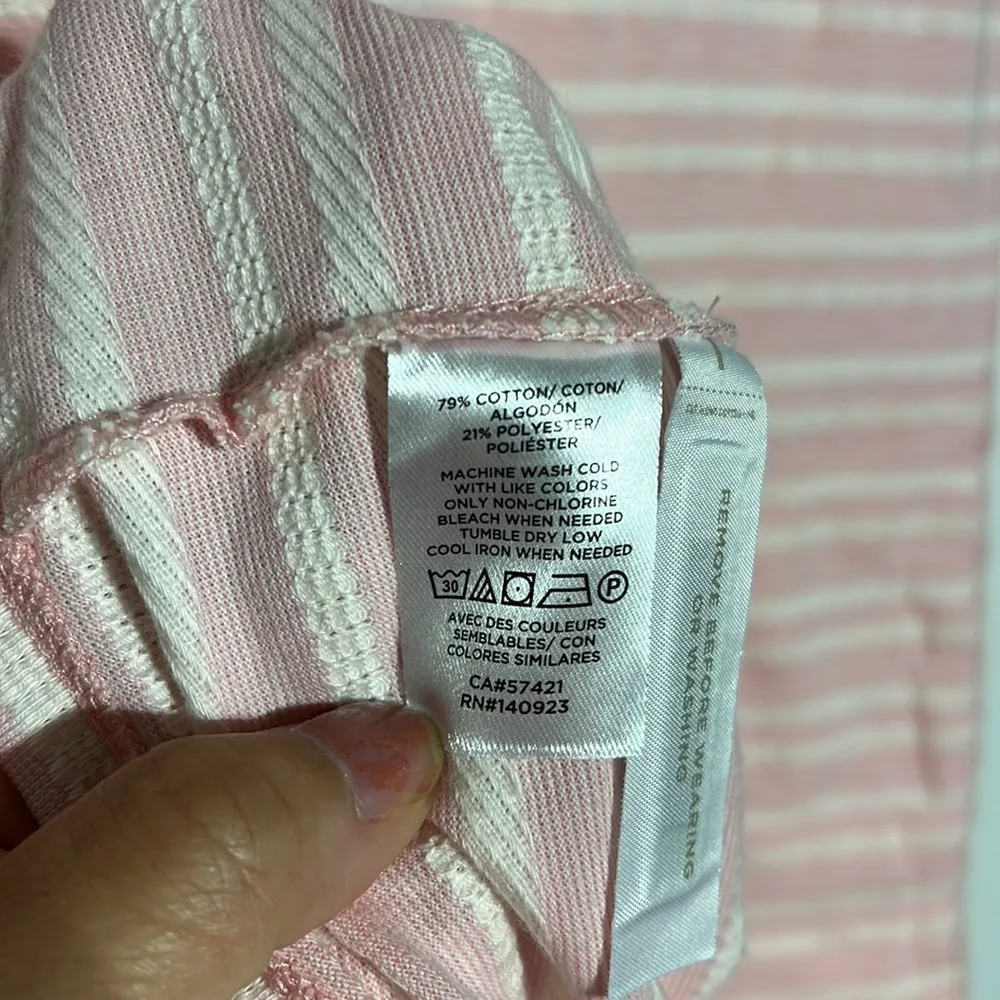 NEW LOFT Sweatshirt Pocket Tee Angel Pink Dress Size XS - Image 7