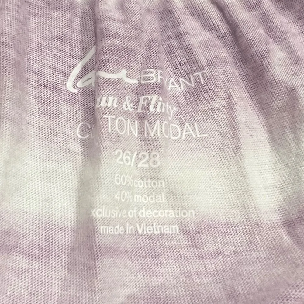 Lane Bryant Fit and Flirty Purple White Striped Short Sleeve Top Womens 26/28 - Image 2