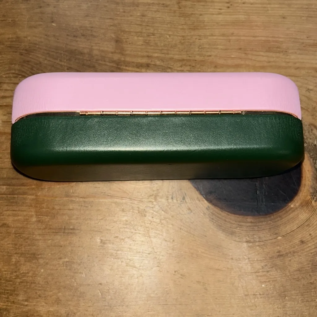 Kate Spade Blush Pink and Green Eyewear Case - Image 7