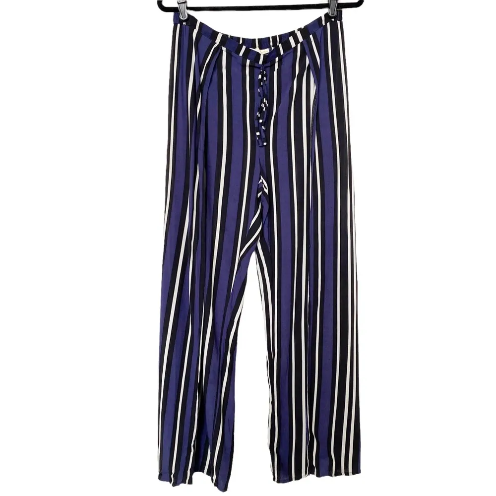 Maeve Striped Open Side Slit Pull On Elastic Waist Pants Size XS - Image 2