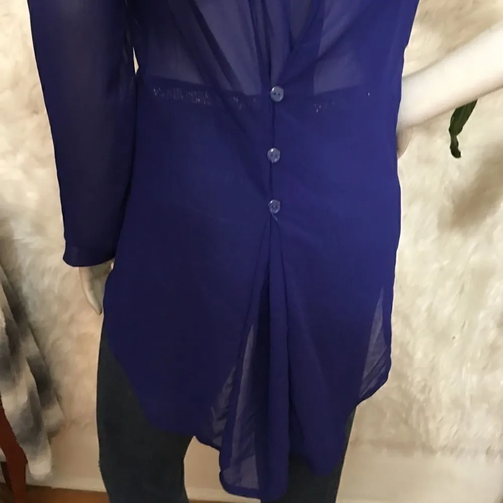 Gorgeous double layered Chiffon button back top Size M - Image 7