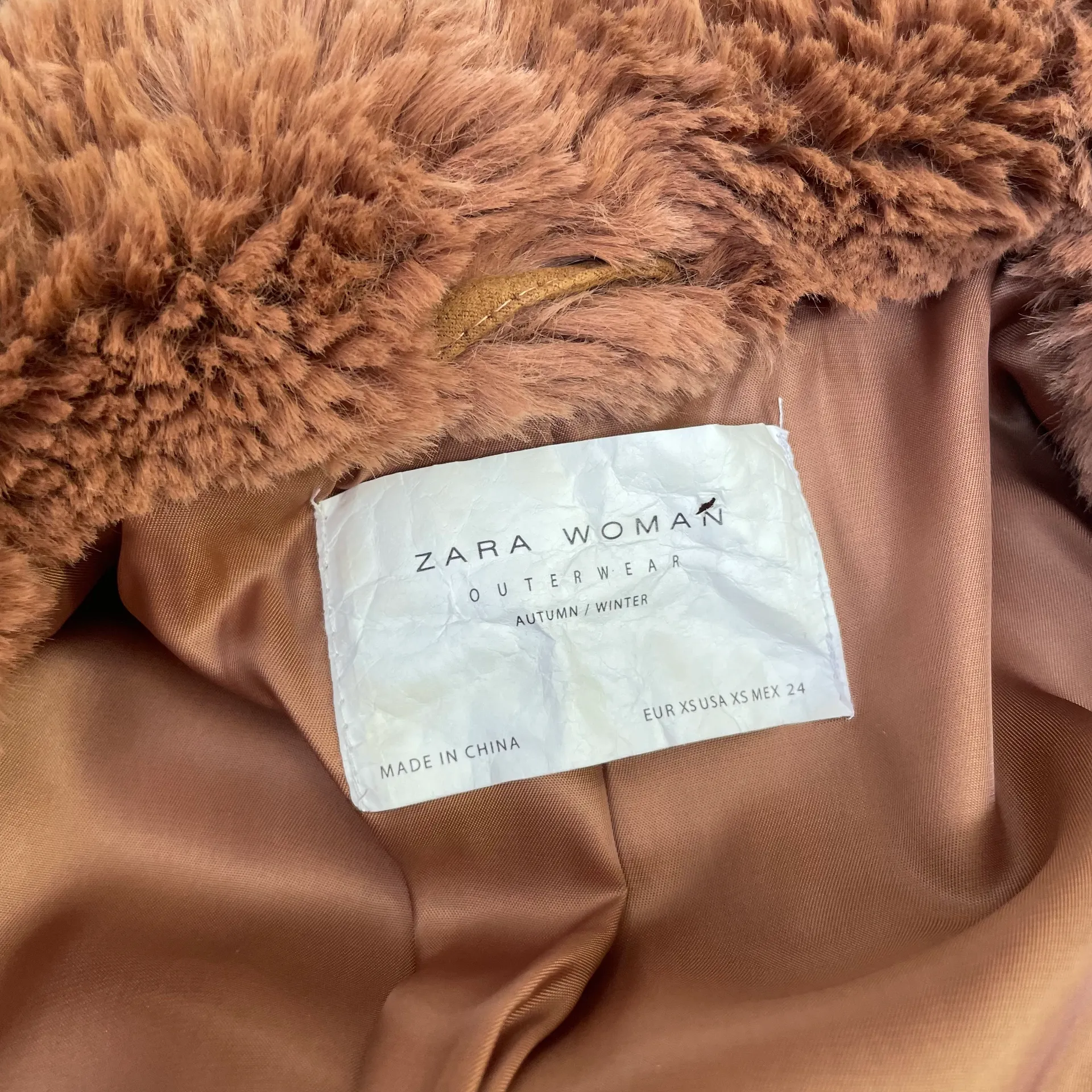 outerwear soft brown fluffy faux fur coat jacket - Image 10