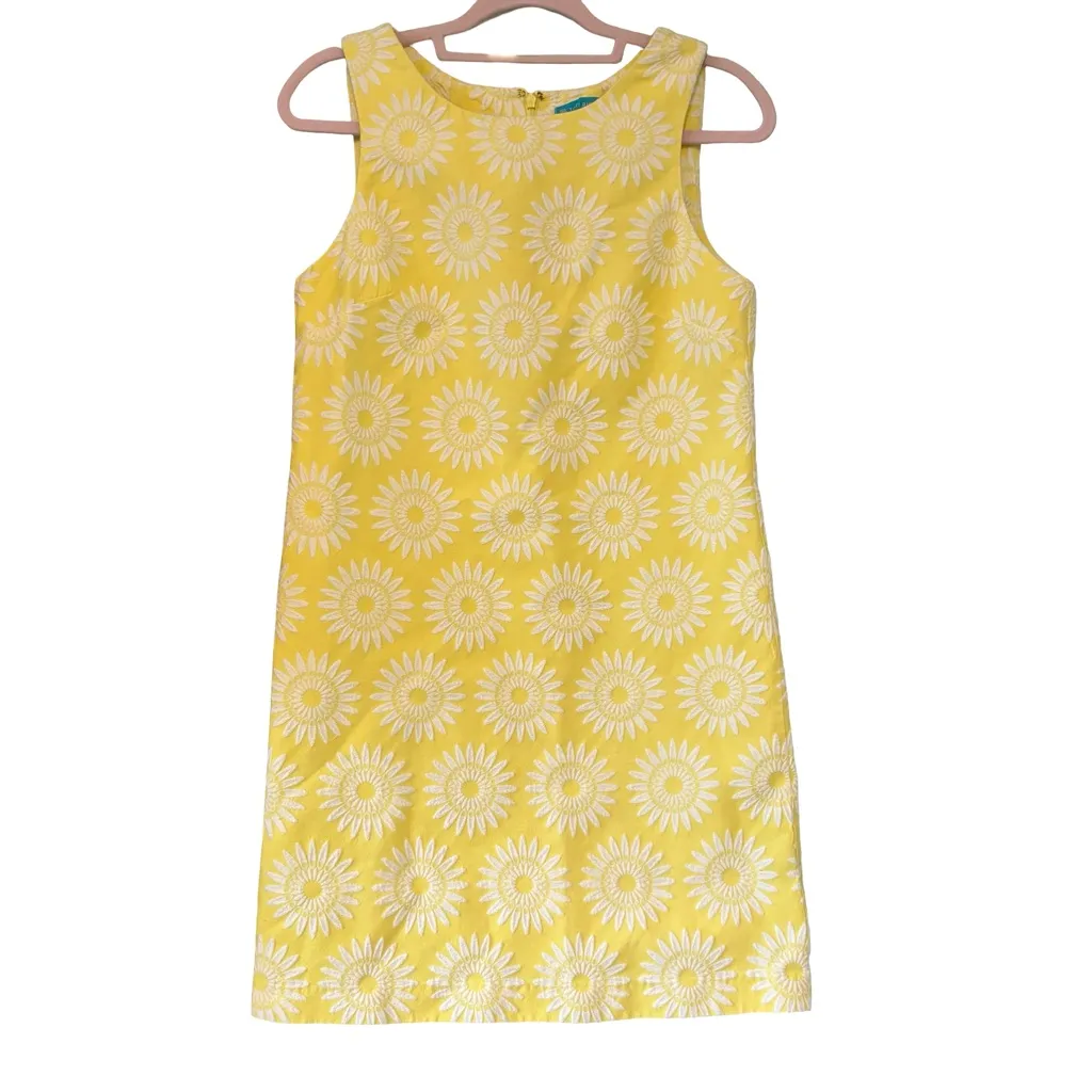 Tori Richard Sleeveless Embroidered Shift Dress, Sz 10 - Image 9