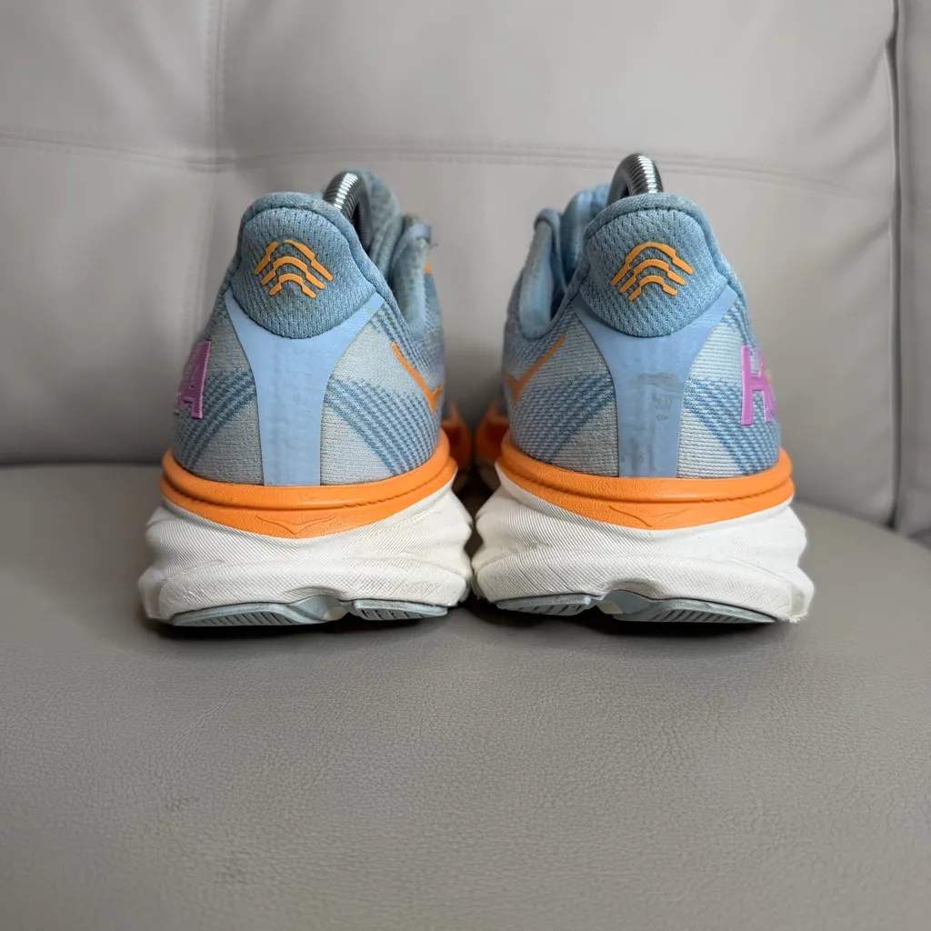 Hoka Clifton 9 Airy Blue Athletic Running Shoes Sneakers Women’s Size 9.5 D - Image 3