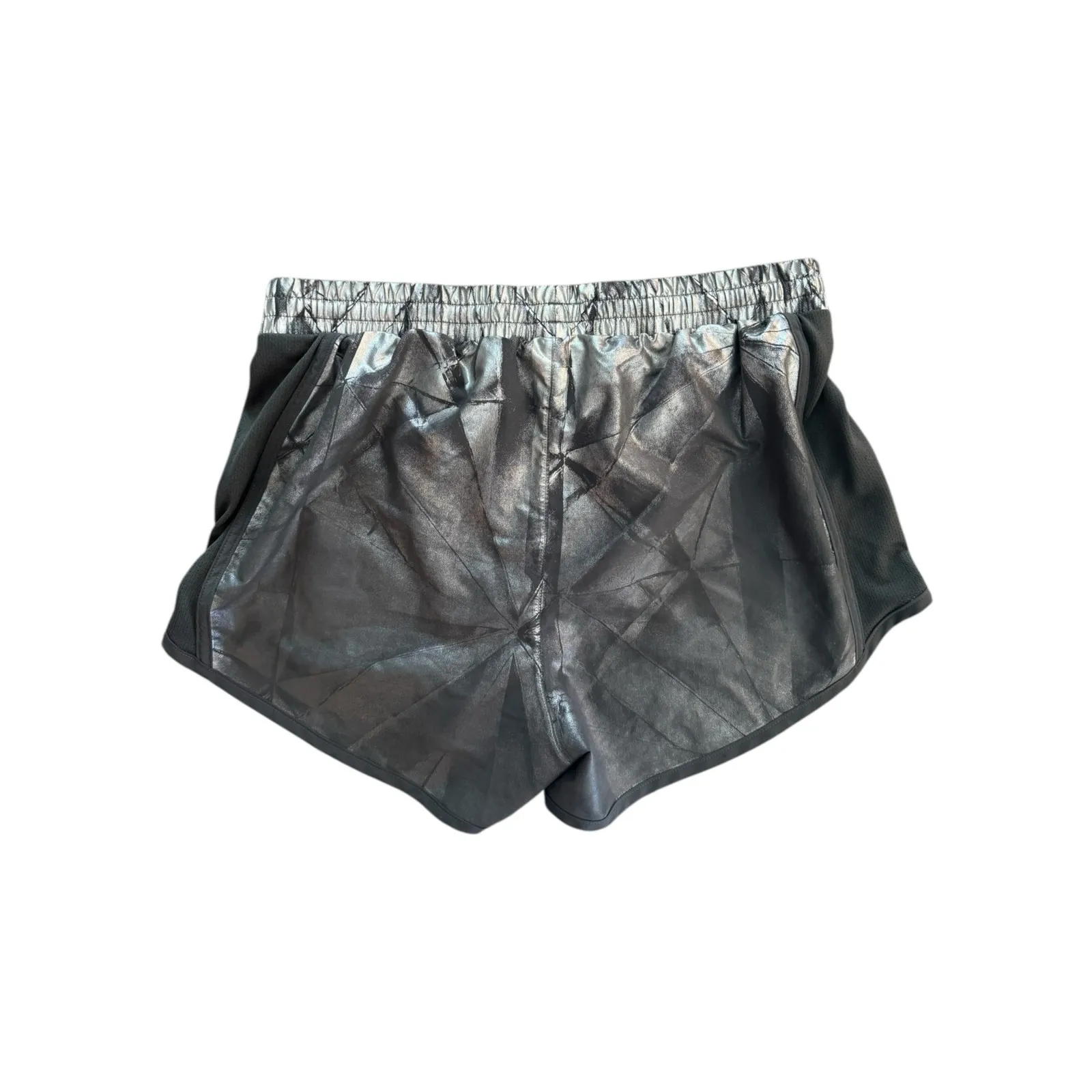 Under Armour Metallic HeatGear Running Shorts M Silver Black - Image 3