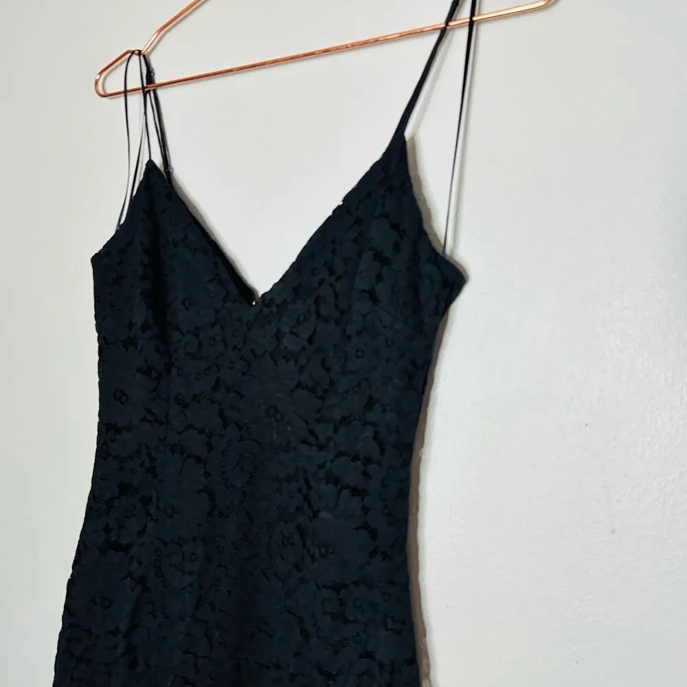 TALULAH La Maison Closer To You Black Lace Sleeveless V-Neck Midi Dress Size M - Image 5
