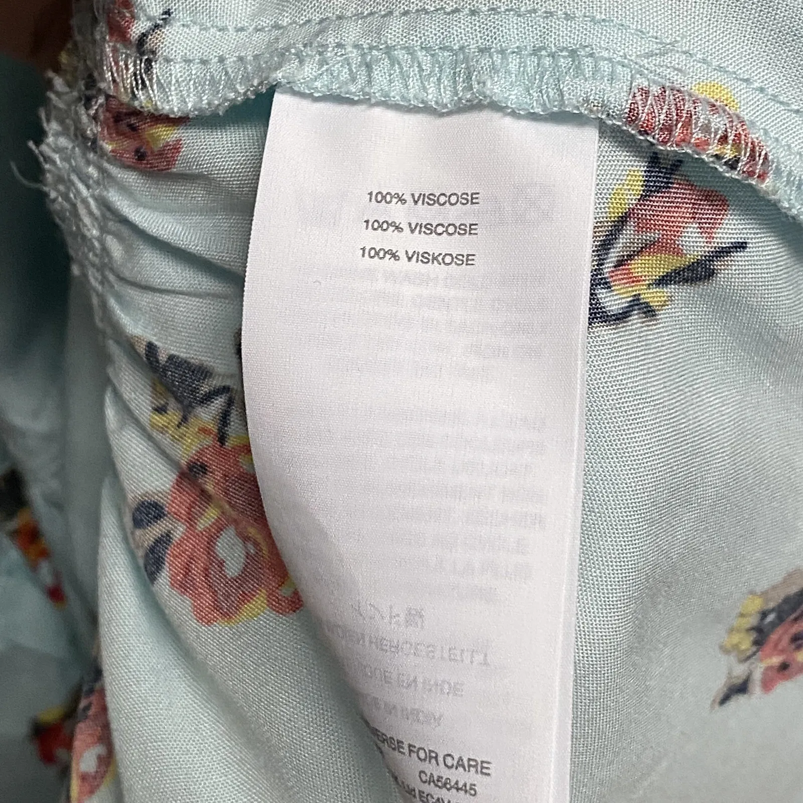 J CREW Mercantile Womens 2 Blue Dainty Floral Faux Wrap Dress Ruffle Cap Sleeve - Image 9