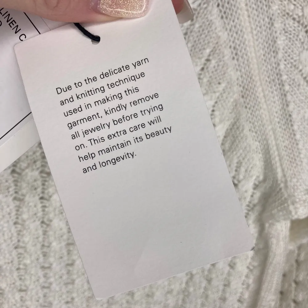 NWT Theory Cable Knit Linen Blend Sweater Size 0-2 - Image 6