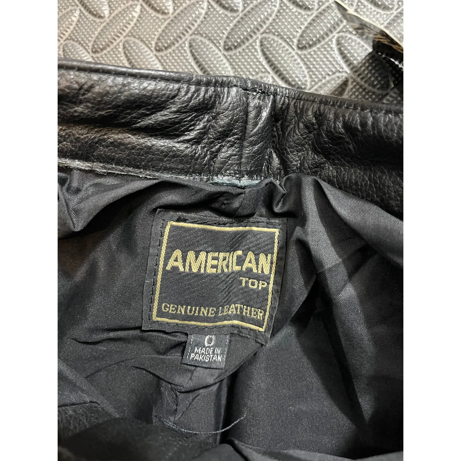 Vintage American Top Genuine Leather Pants Biker Moto Goth Womens‎ Size 0 NWT Black - Image 4