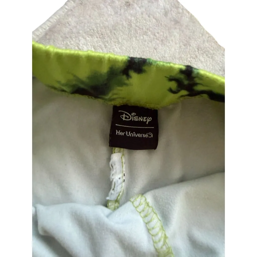 NIGHTMARE BEFORE CHRISTMAS Women's Neon Green Oogie Boogie Tie Dye Shorts Sz XL - Image 5