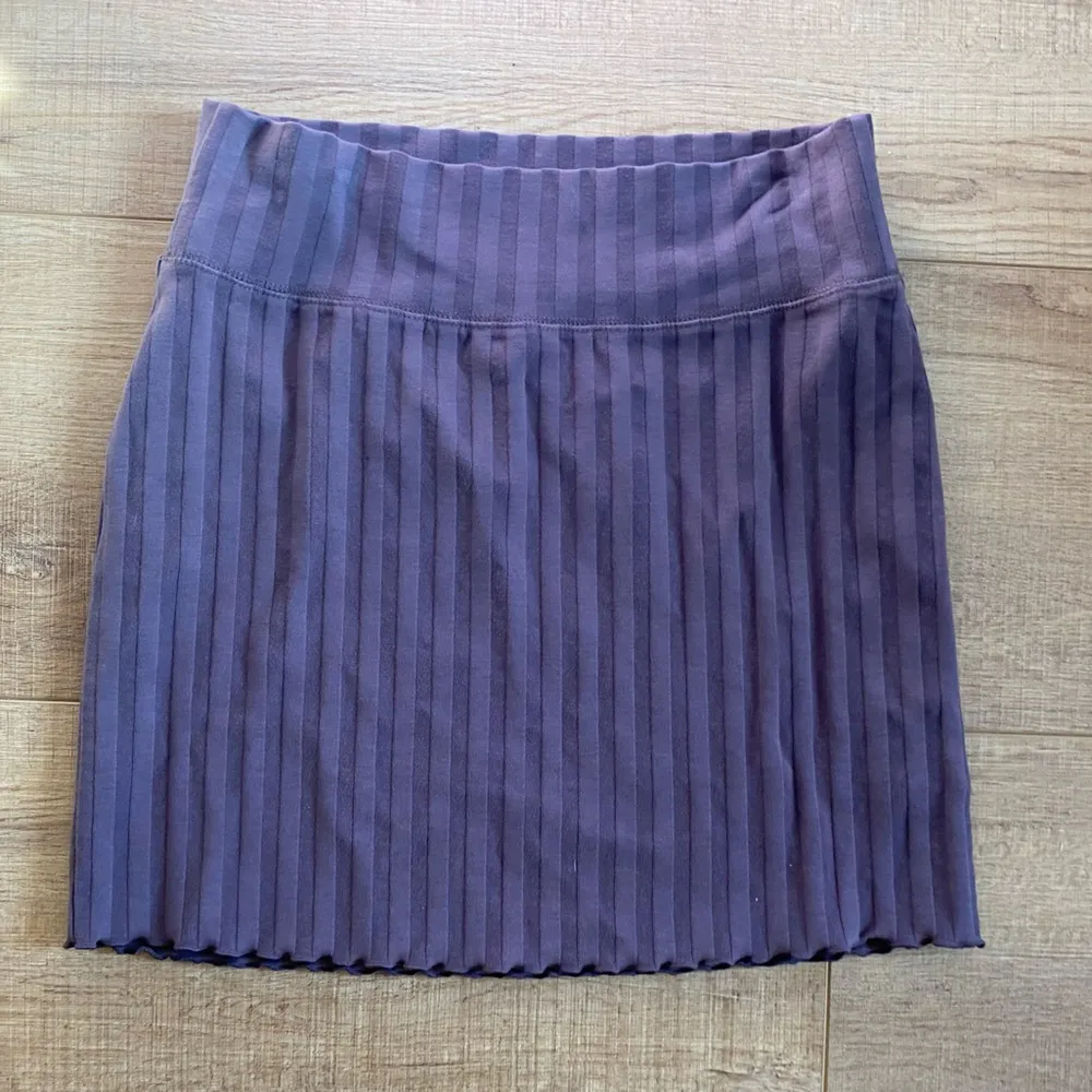 Aerie small brown OG groove ribbed mini bodycon skirt - Image 2