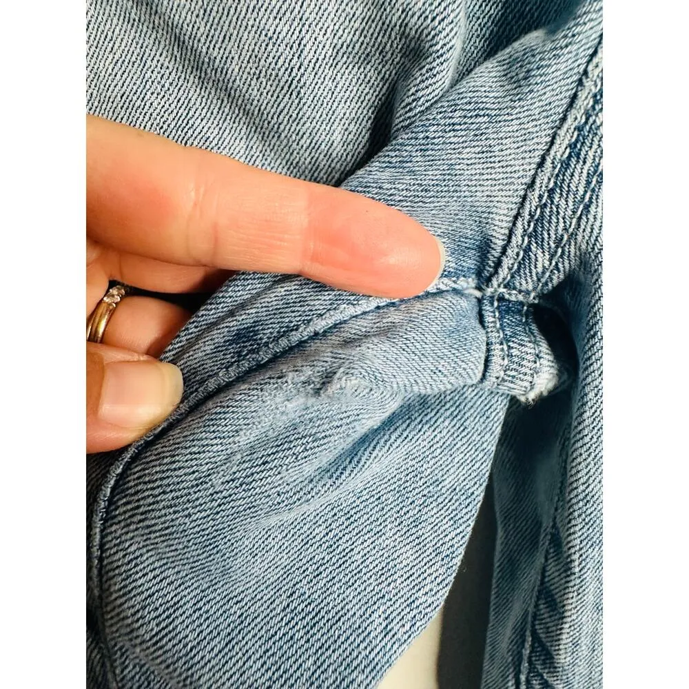 Joe's Jeans Light Wash Denim Straight-Leg Wide-Cuff Mia Wide Cuff Jeans Size 31 - Image 6