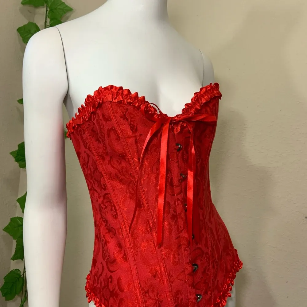 Corset Red Festival New Valentine’s Festival Sexy Size undefined - Image 8