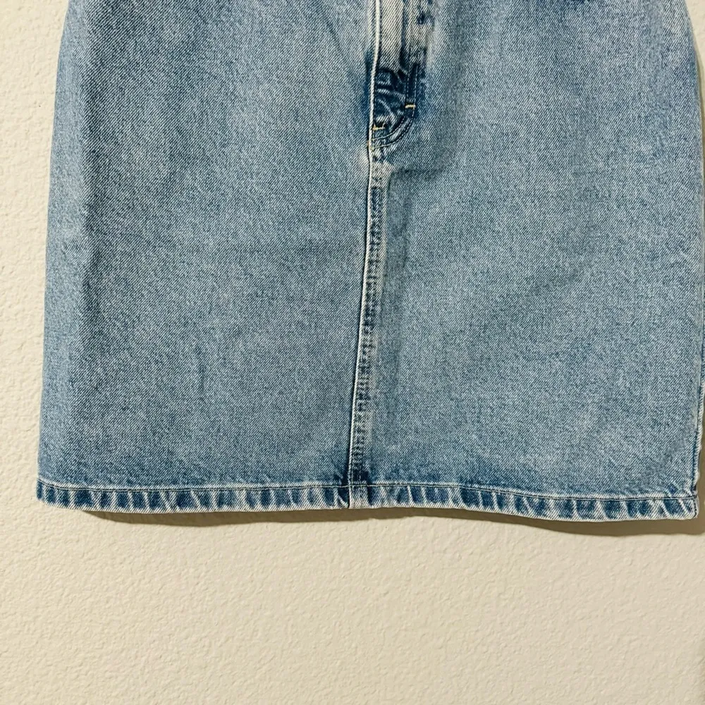 Tommy Hilfiger Women Blue Jeans Short Denim Skirt Size 8 100% Cotton Embroidered - Image 5