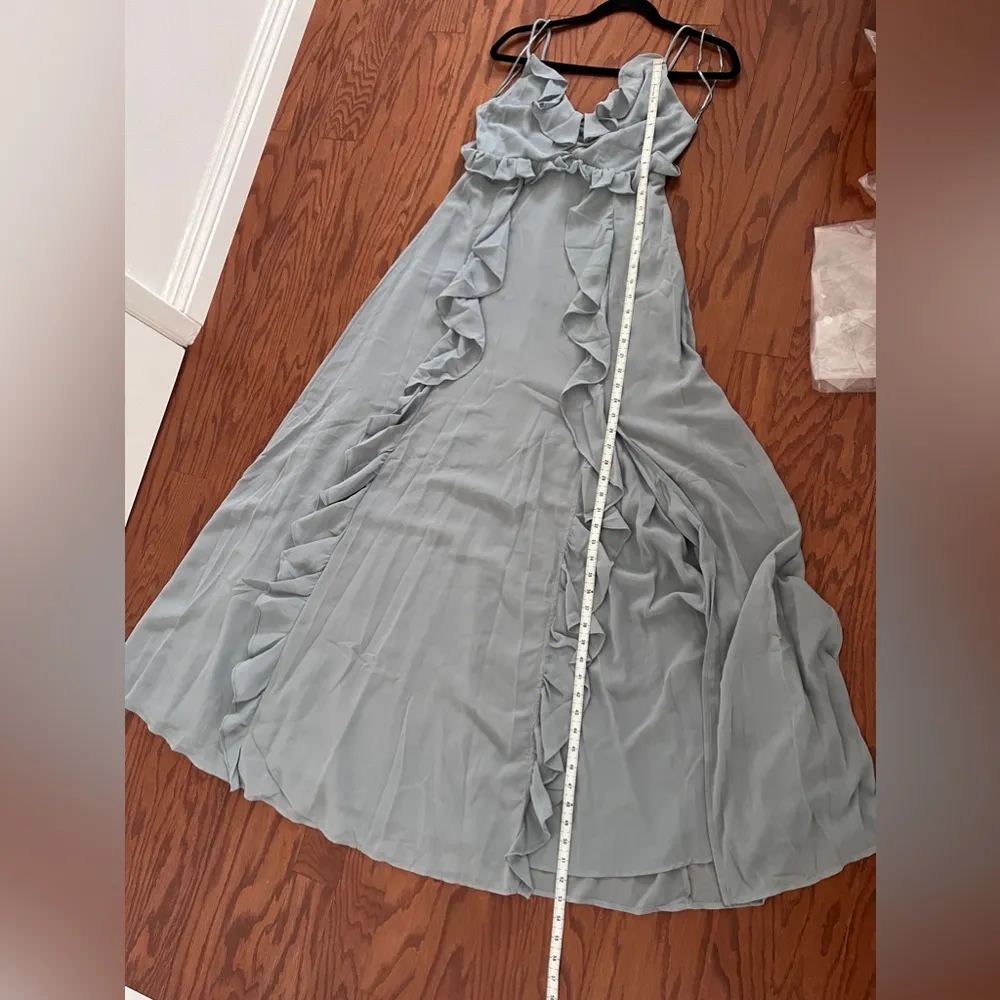 -ADORIA RUFFLE SIDE SLIT MAXI DRESS - Image 11