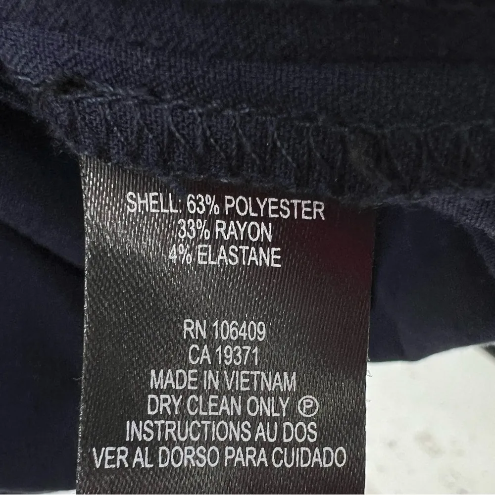 Tahari sleeveless navy double button blazer dress 6 knee length office workwear - Image 8