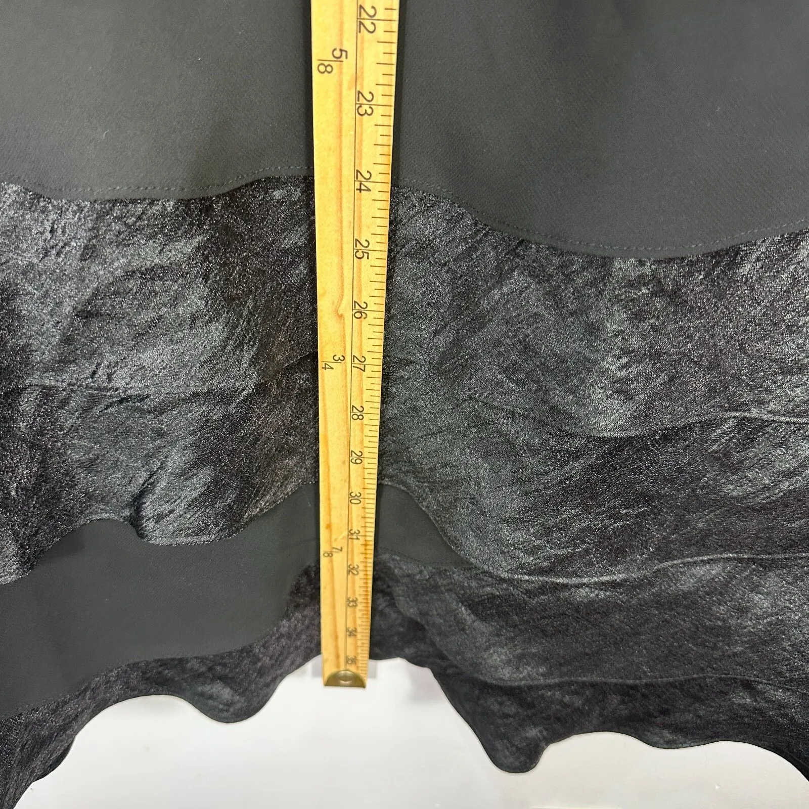 S.L. Fashions Dress 14 Black Tiered Sleeveless Beaded Glam Goth Cocktail‎ Party - Image 5