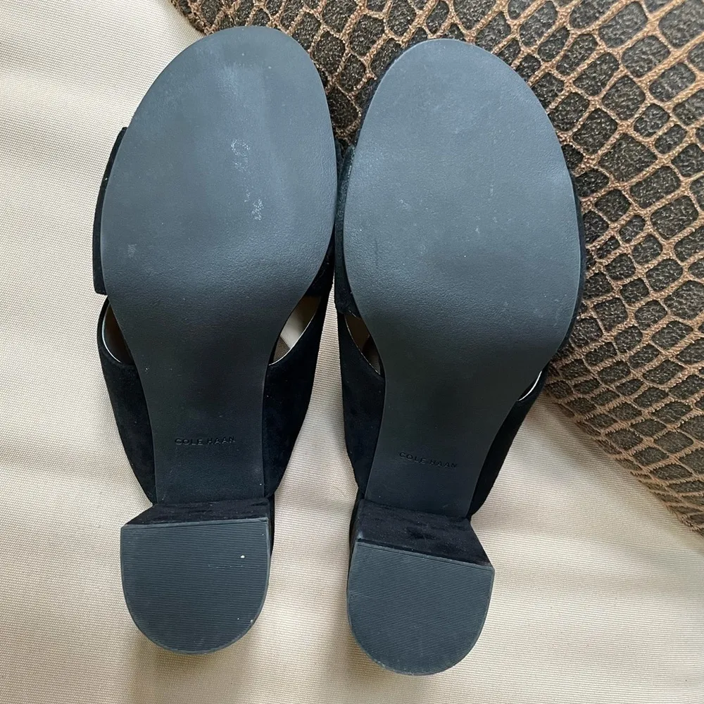 Cole Haan Gabby Suede Heeled‎ Sandal Black Size 9 - Image 10