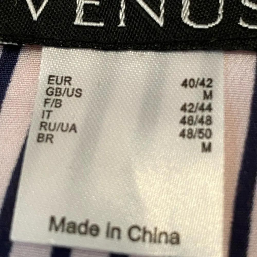 VENUS Striped Tie Cold Shoulder Blouse Size M - Image 8