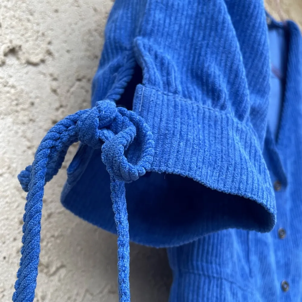 Boutique Day+Moon Sweetheart Corduroy Dress Blue Size Medium - Image 7