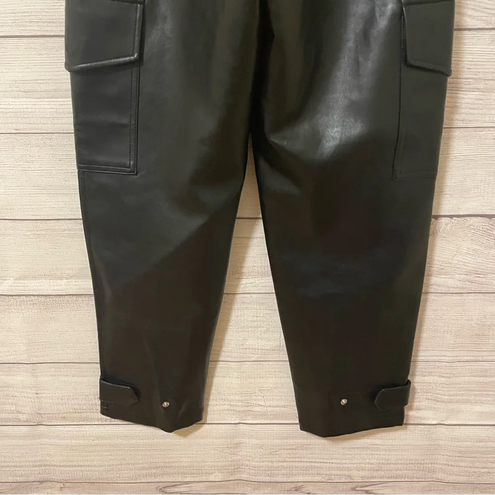 Wilfred Free Modern Cargo Leather Black Pant - Image 3
